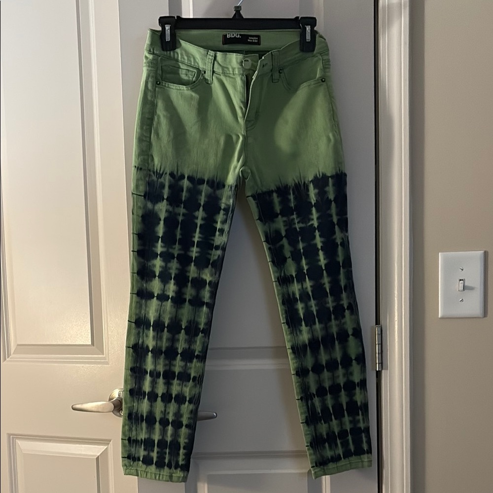 BDG Women's Green Tie-Dye Jeans